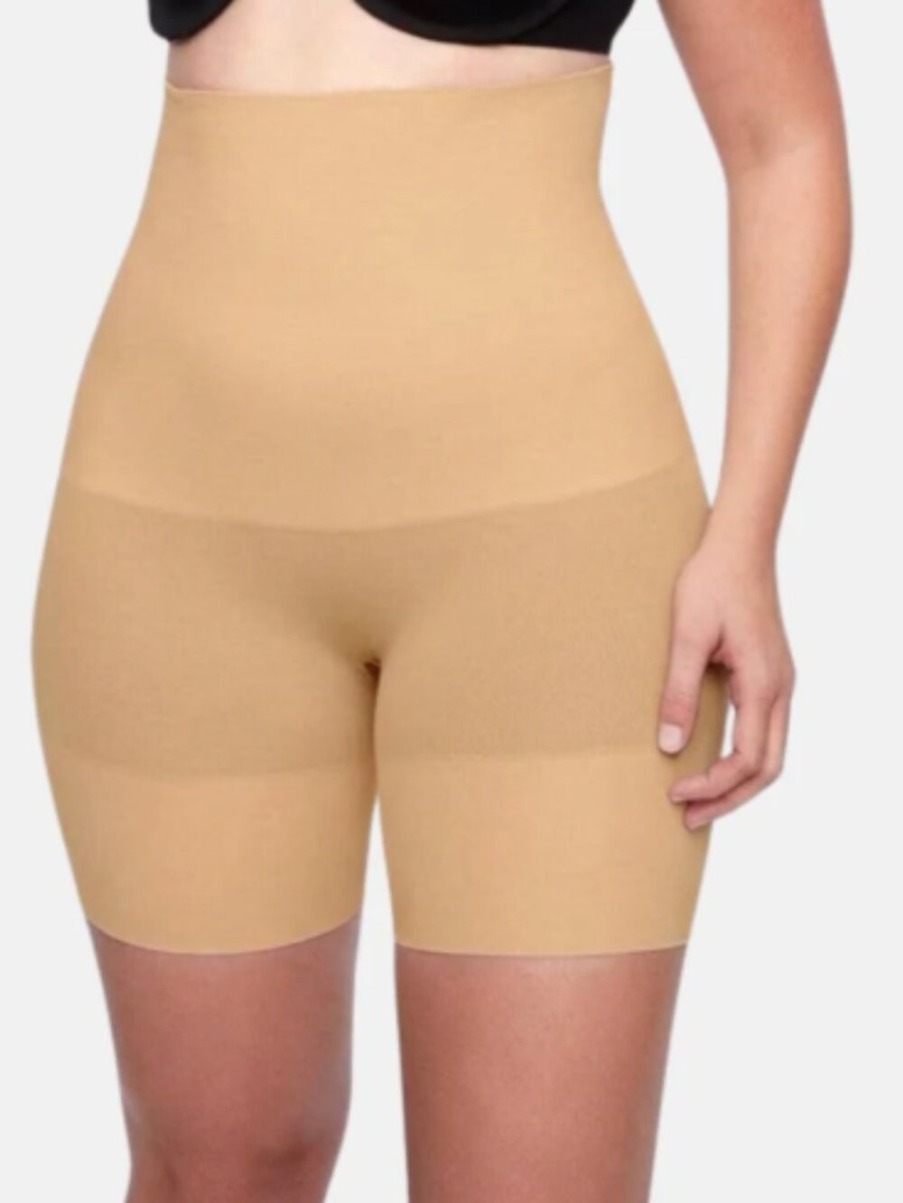 Underoutfit Style 861 Shaping Shorts – XL 14/16 – Beige – High-Waisted Mid-Thigh